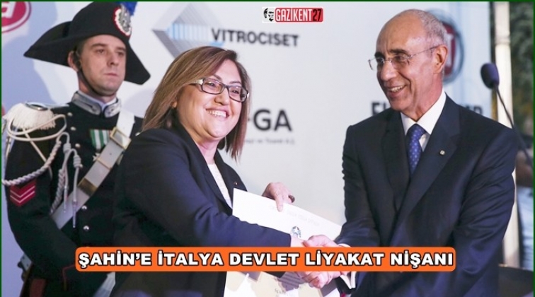 Şahin'e İtalya'dan &ouml;d&uuml;l