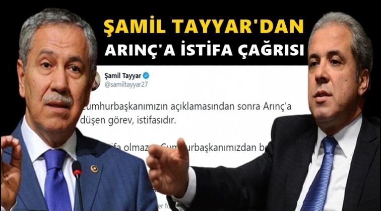 Şamil Tayyar'dan Arınç'a 'istifa' çağrısı