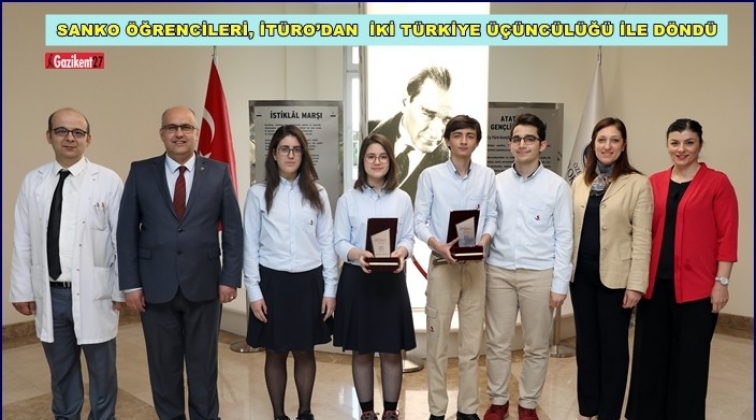 Sanko öğrencileri iki Türkiye üçüncülüğü ile döndü