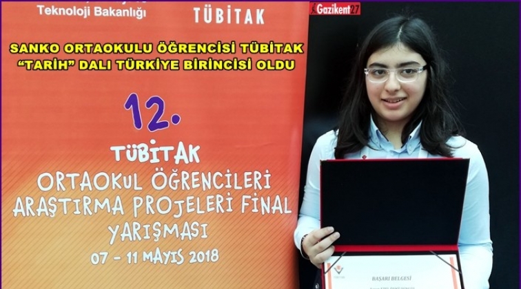 SANKO öğrencisinin projesi Türkiye birincisi oldu