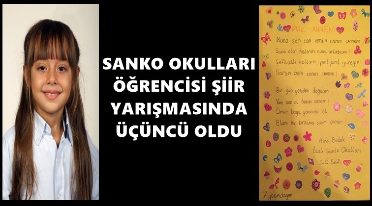 Sanko Okulları öğrencisi üçüncü oldu