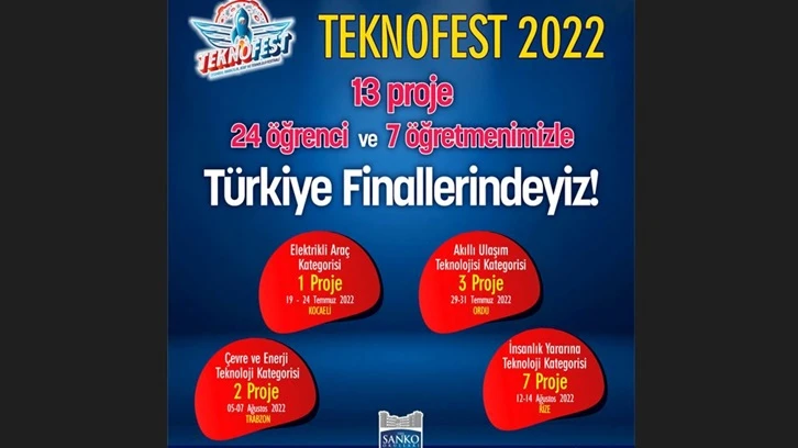 Sanko Okulları TEKNOFEST finallerinde...