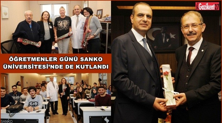SANKO &Uuml;niversitesi&rsquo;nde &ouml;ğretmenlere karanfil