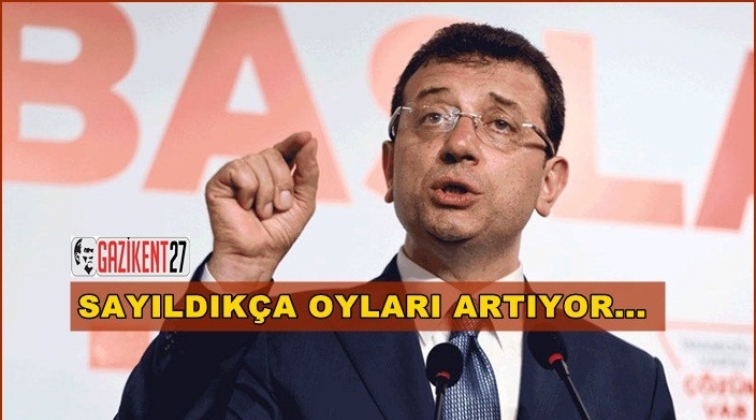 Sayıldık&ccedil;a İmamoğlu&rsquo;nun oyu artıyor!