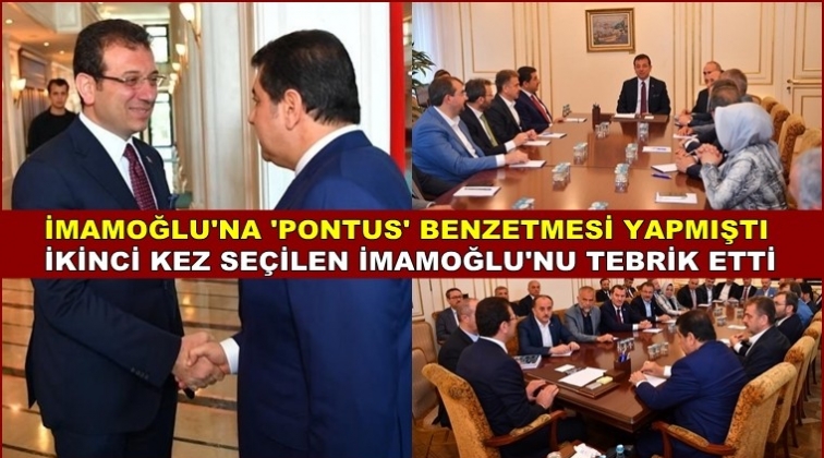 Se&ccedil;imden &ouml;nce 'Pontus' demişti, tebriğe geldi