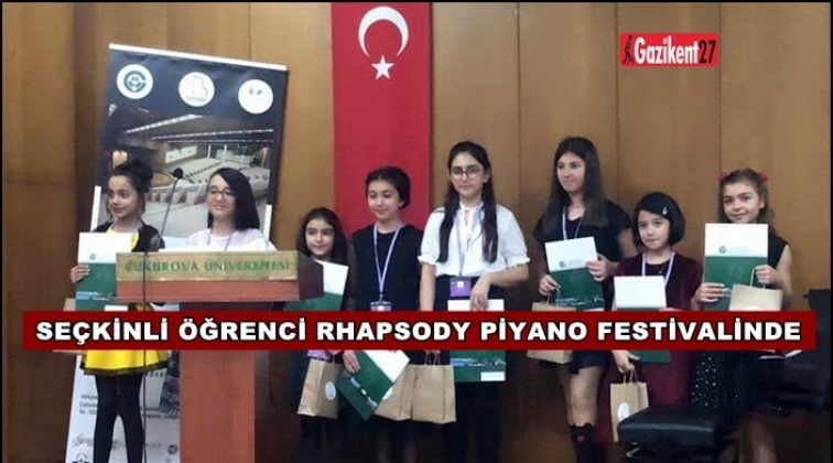 Seçkin'li öğrenci Rhapsody Piyano Festivali'nde