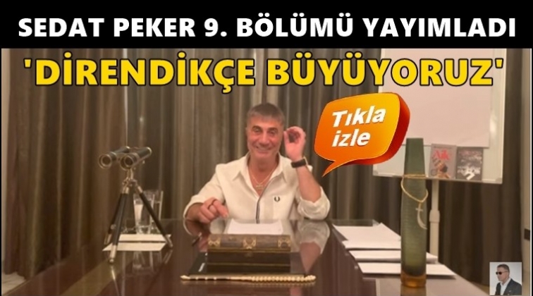 Sedat Peker, 9. videoyu yayımladı...