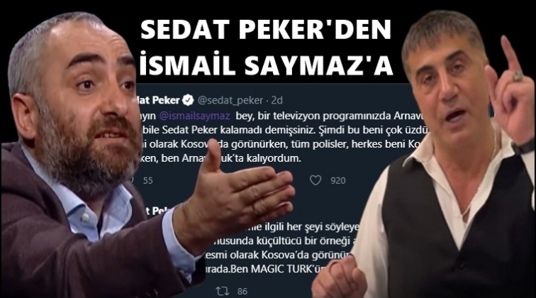 Sedat Peker, İsmail Saymaz'a seslendi...