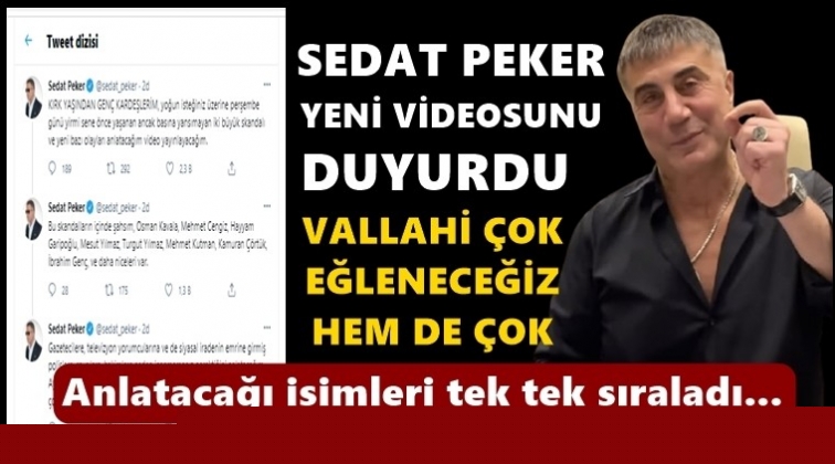 Sedat Peker yeni videonun tarihini duyurdu!