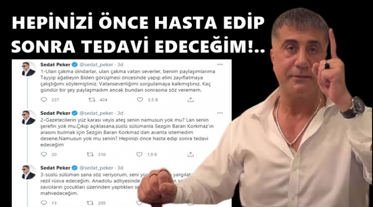 Sedat Peker'den tweet yağmuru...