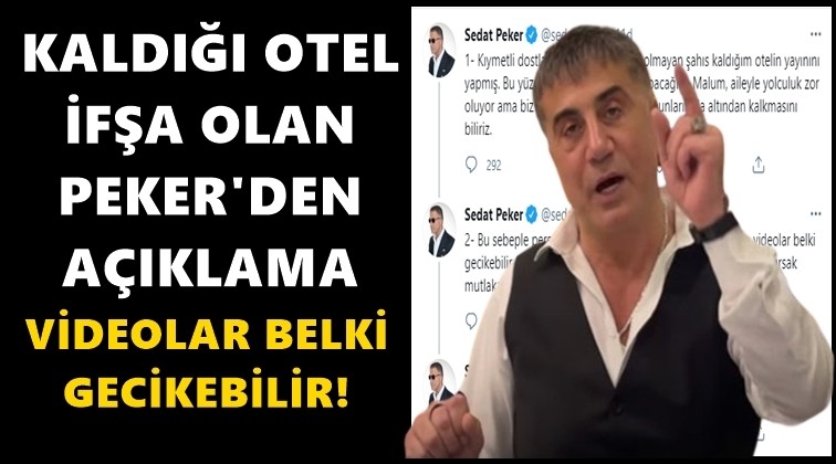 Sedat Peker'in kaldığı otel ifşa oldu!..