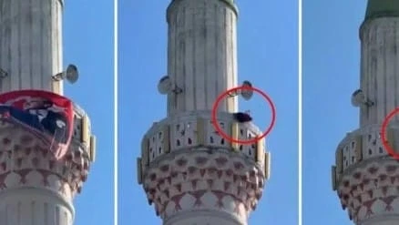 Şehit cenazesinde skandal! Bayrakta Atatürk var diye minareden kaldırdılar