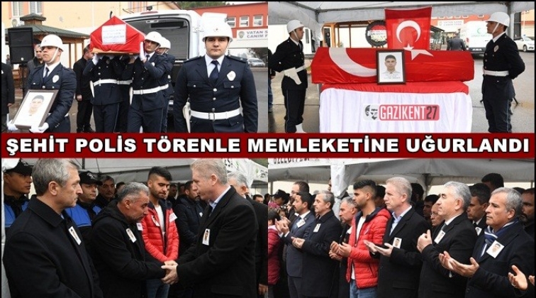 Şehit Polis t&ouml;renle memleketine uğurlandı