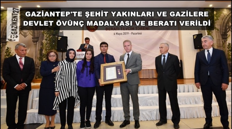 Şehit yakınlarına Devlet Övünç Madalyası