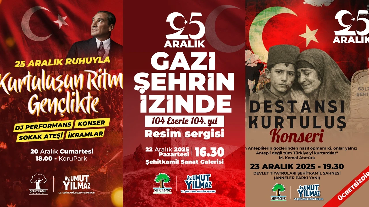 Şehitkamil'de 25 Aralık coşkusu yaşanacak