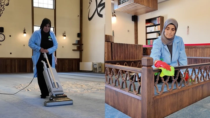 Şehitkamil'de bayram öncesi camilerde kapsamlı temizlik