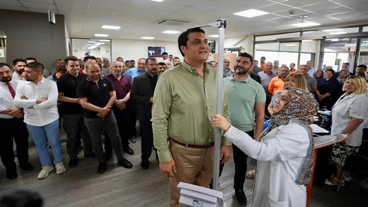 Şehitkamil'den belediye personeline boy ve kilo taraması