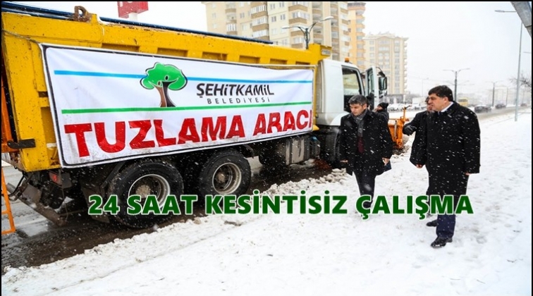 Şehitkamil'den 24 saat kesintisiz çalışma