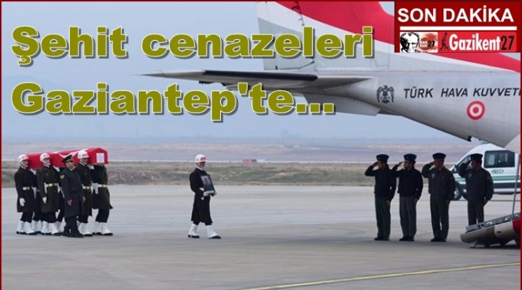 Şehitlerin naaşı Gaziantep'e getirildi