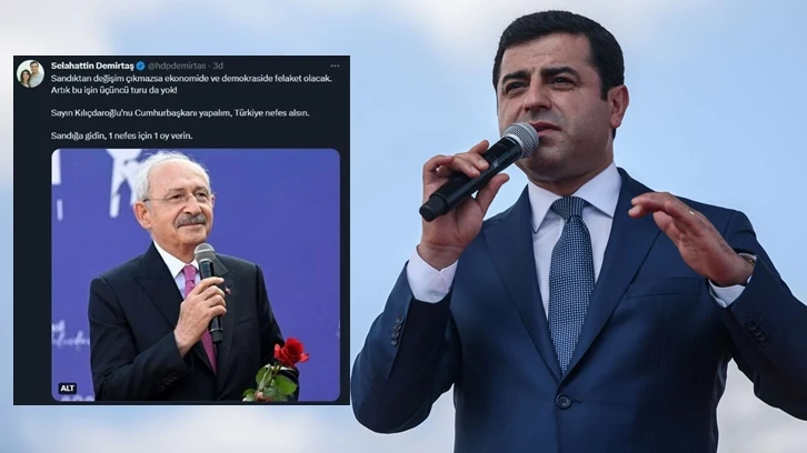 Selahattin Demirtaş ikinci tur kararını açıkladı