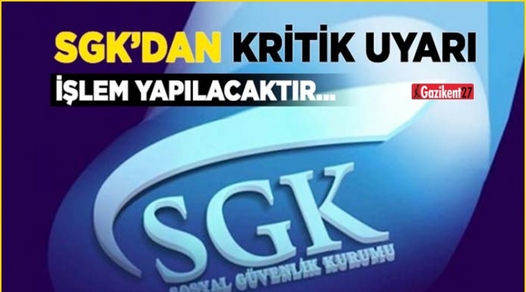 SGK'dan işverene 'eksik g&uuml;n belgesi' uyarısı