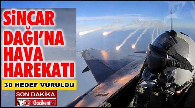 Sincar’a hava harekatı: 30 hedef vuruldu