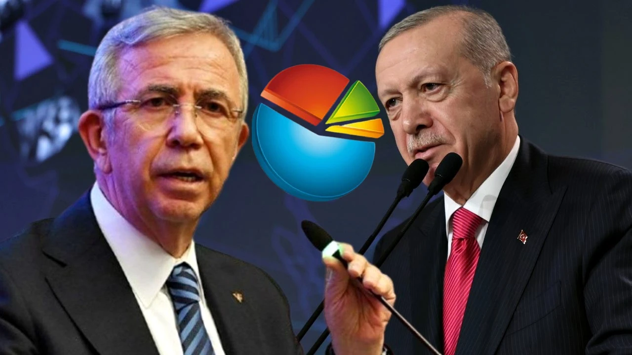Son ankette Mansur Yavaş, Erdoğan'a fark attı!