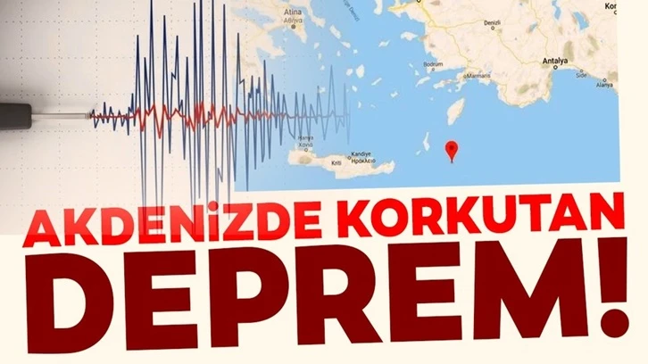 Son dakika: Akdeniz'de 5.3 büyüklüğünde deprem