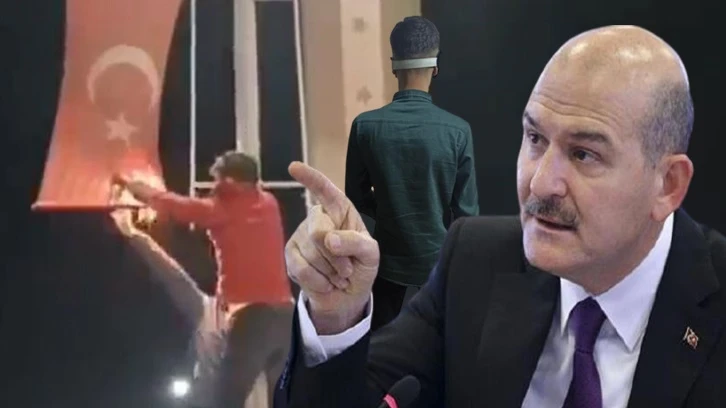 Soylu: Azez'de Türk bayrağını yakanlar yakalandı!