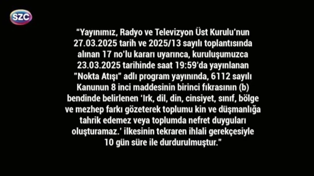 Sözcü TV karartıldı: 10 gün boyunca yayın yok!