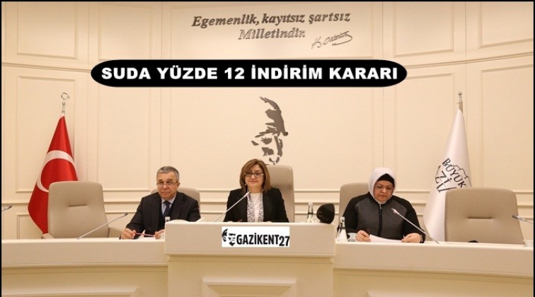 Suda y&uuml;zde 12 indirime gitme kararı