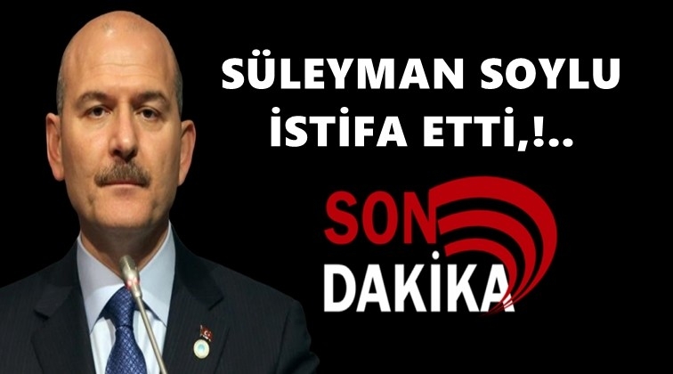 Soylu istifa etti! İşte istifa nedeni...