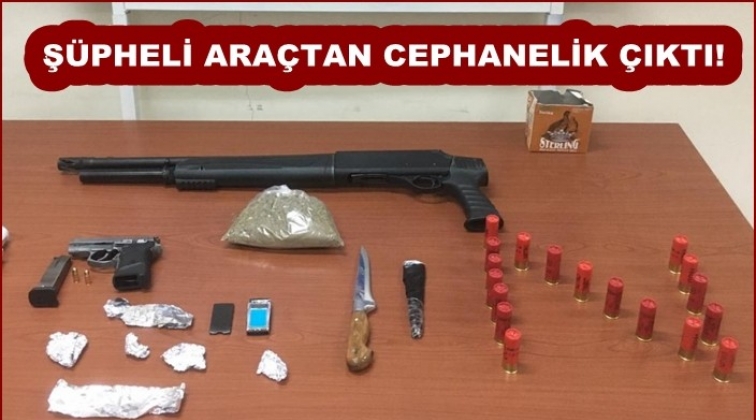 Şüpheli araçtan cephanelik çıktı!