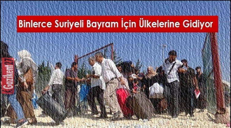 Suriyeliler, Ramazan bayramı tatiline gidiyor