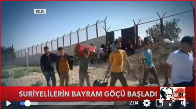 Suriyelilerin bayram g&ouml;&ccedil;&uuml;!