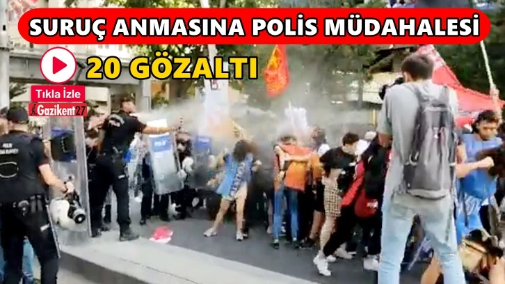 Suruç katliamı anmasına çok sert polis müdahalesi