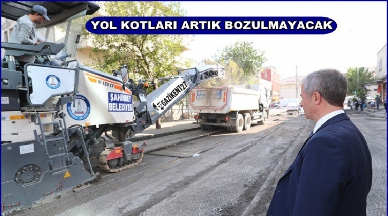 Tahmazoğlu, asfalt kazıma &ccedil;alışması yaptı