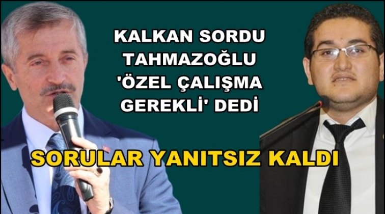 Tahmazoğlu sorulara yanıt vermekten kaçındı!