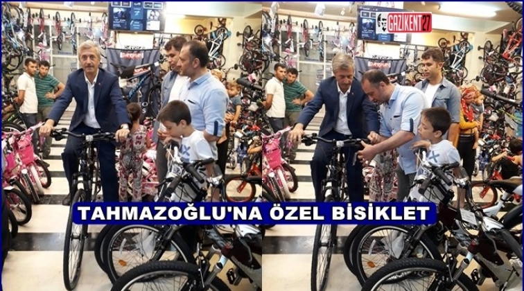 Tahmazoğlu'na özel bisiklet üretildi...