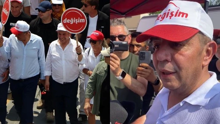 Tanju Özcan, CHP Genel Merkezi'ne yürüyüş başlattı