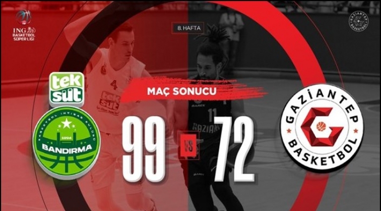 Teksüt Bandırma: 99 - Gaziantep Basketbol: 72