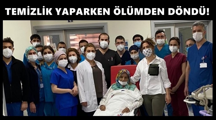 Temizlik yaparken ölümden döndü!