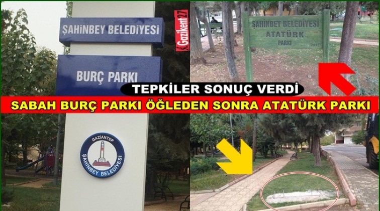 Tepkiler üzerine o tabela söküldü