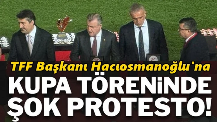 TFF Başkanı İbrahim Hacıosmanoğlu'na şok protesto!