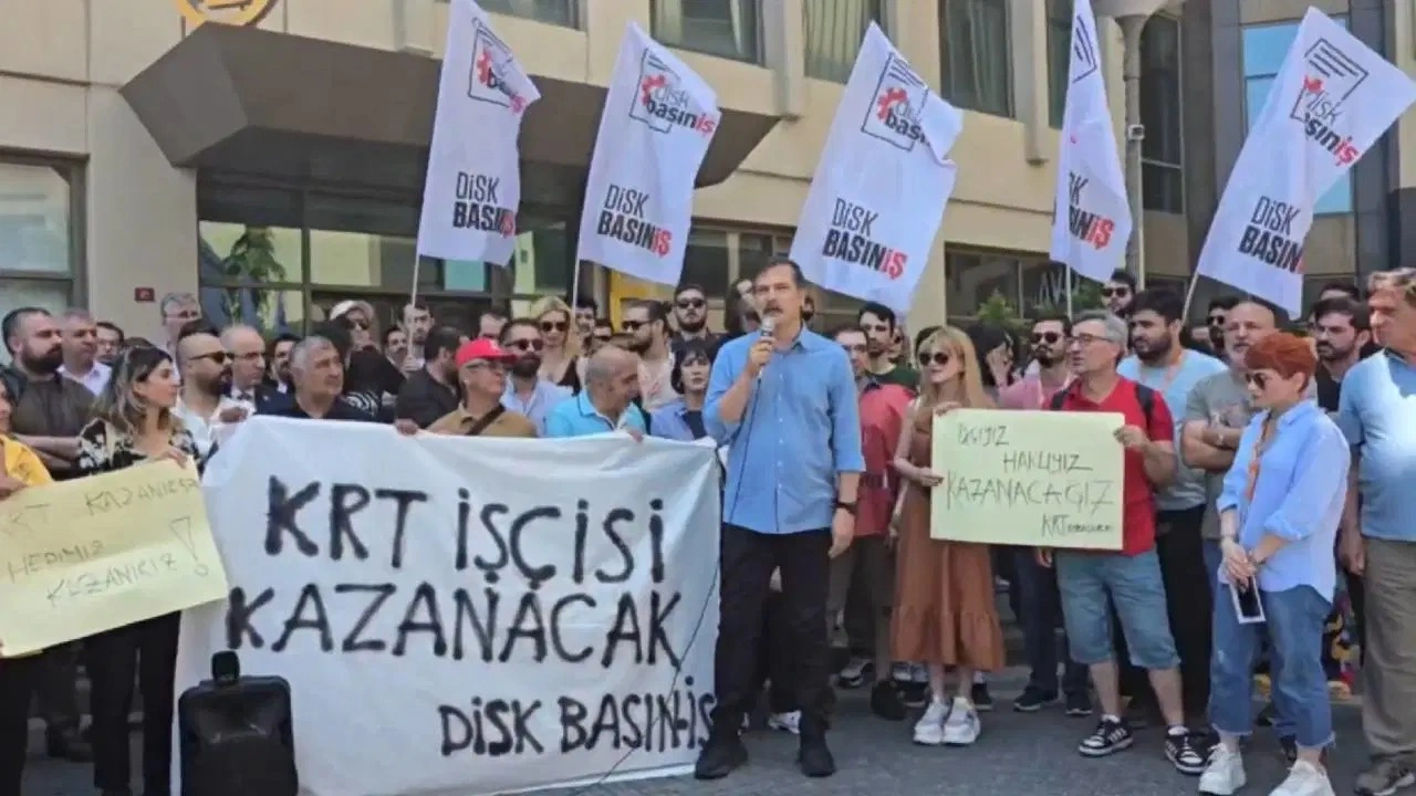 TİP Genel Başkanı Erkan Baş'tan direnişteki KRT emekçilerine ziyaret!