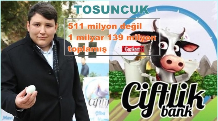 Toplanan para 1 milyar 139 milyon