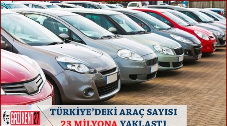 Trafiğe kayıtlı ara&ccedil; sayısı 22 milyon 645 bin