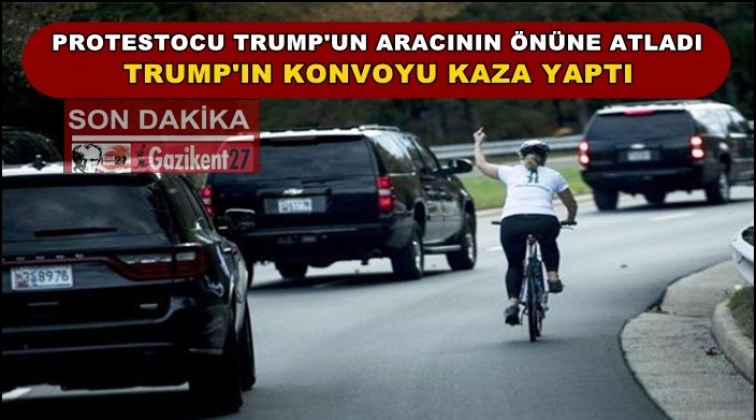 Trump’ın konvoyu kaza yaptı!