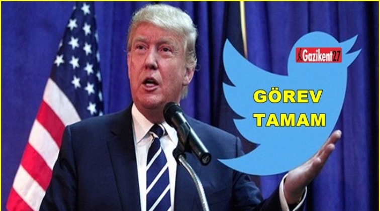 Trump’tan ‘görev tamam’ tweet’i