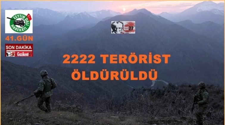 TSK: 2222 terörist öldürüldü